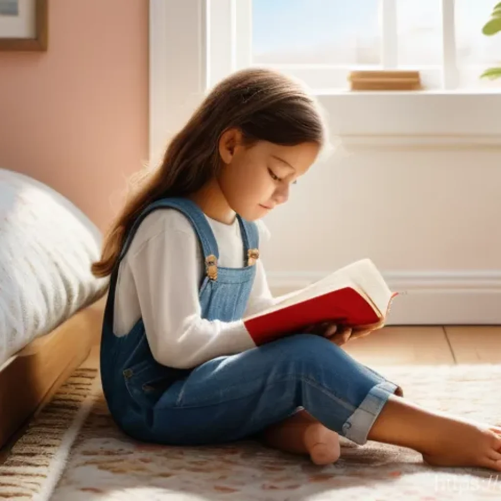 교통기사 실기 시험 성공 사례 - **Prompt:** A heartwarming scene of a young girl, about 8 years old, sitting cross-legged on a plush...
