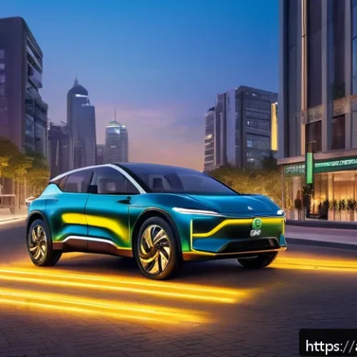 교통 관련 IT 기술 적용 - A futuristic smart city street scene in an Arabic metropolis at dusk, showcasing intelligent transpo...