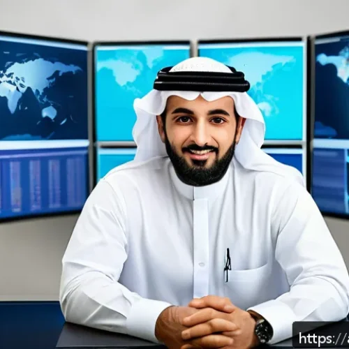 교통직 자격증과 커리어의 연결 - A professional Middle Eastern logistics manager in modern office attire, confidently analyzing digit...